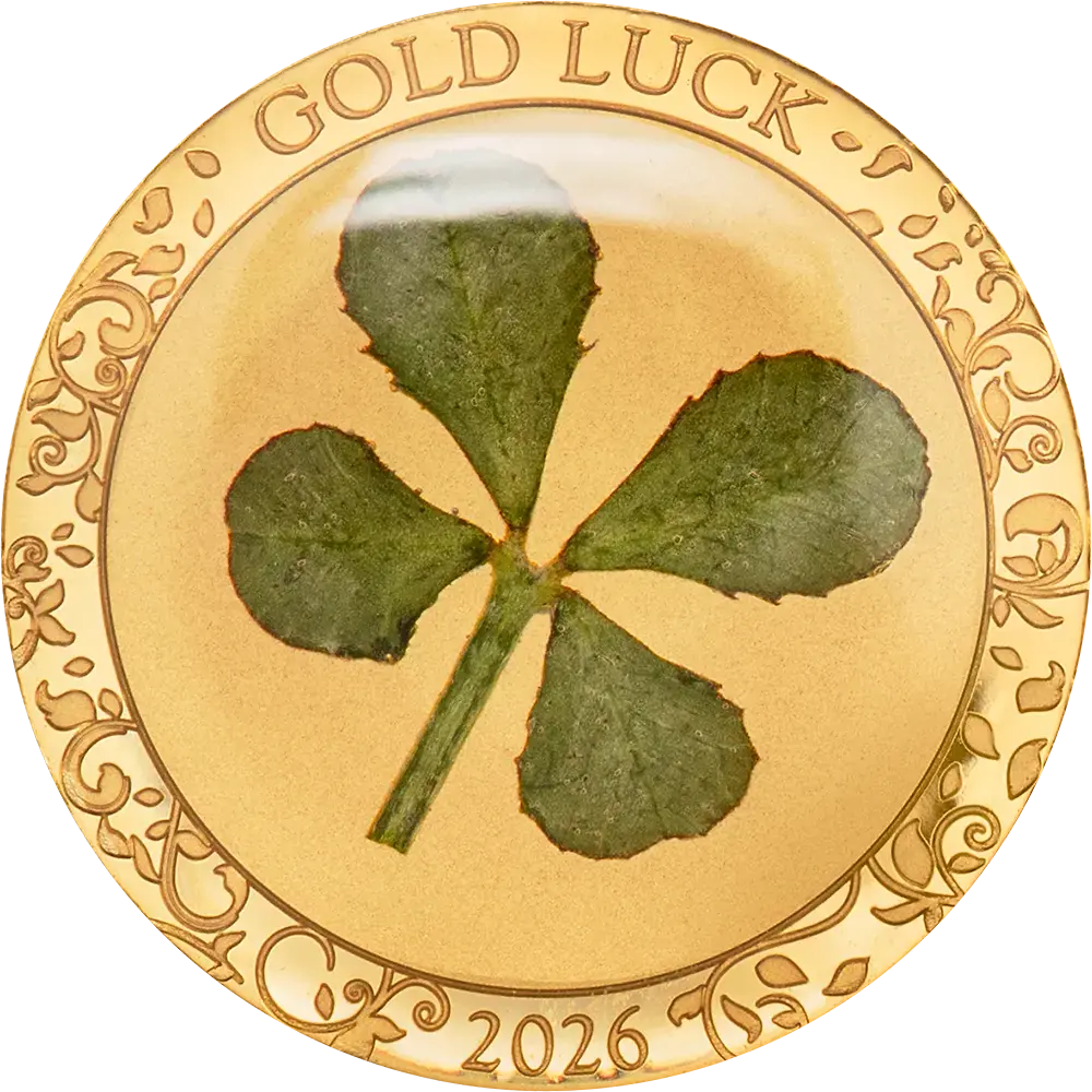 Moneda de Oro 1 g Gold Luck — Trébol de Cuatro Hojas Islas Cook 2026