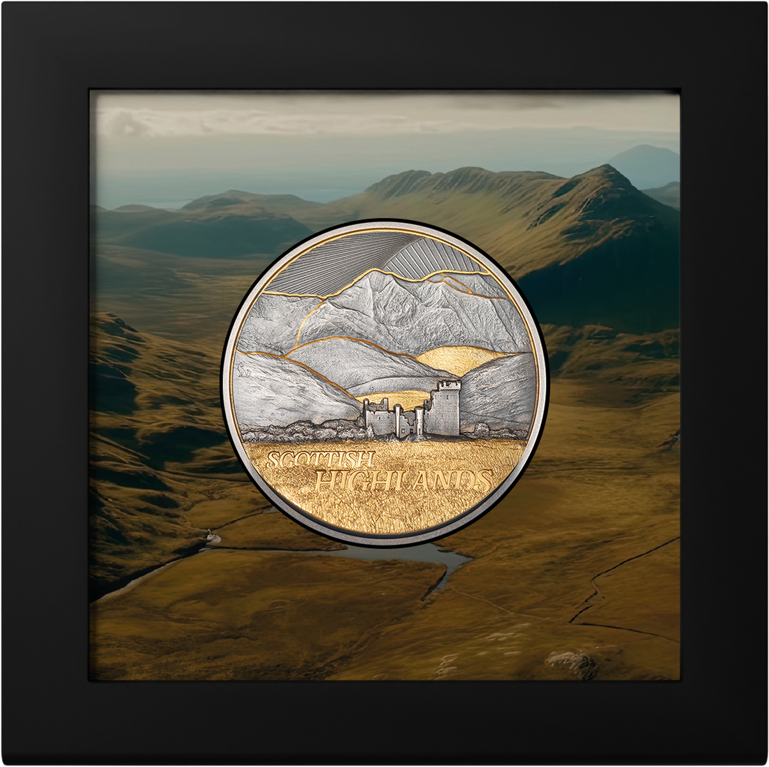Moneda de Plata 2 oz Scottish Highlands — Paisajes Dorados Islas Cook 2026