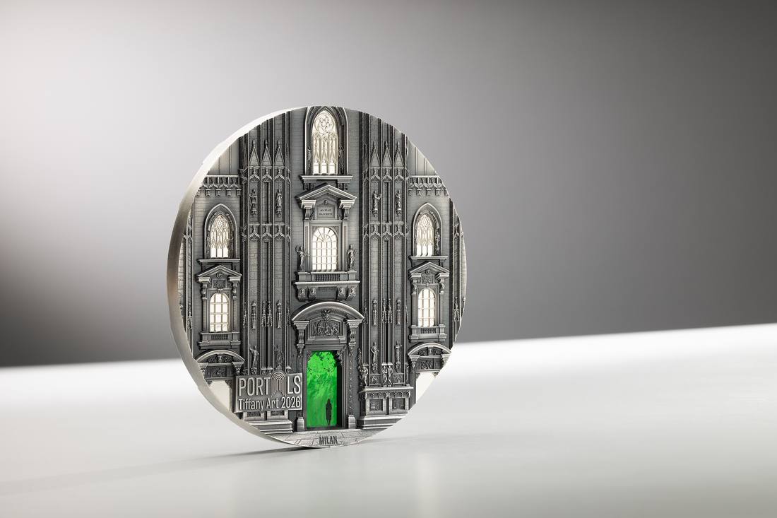 Moneda de Plata 1 kg Tiffany Art Portals – Milán & Praga Edición Kilo Islas Cook 2026