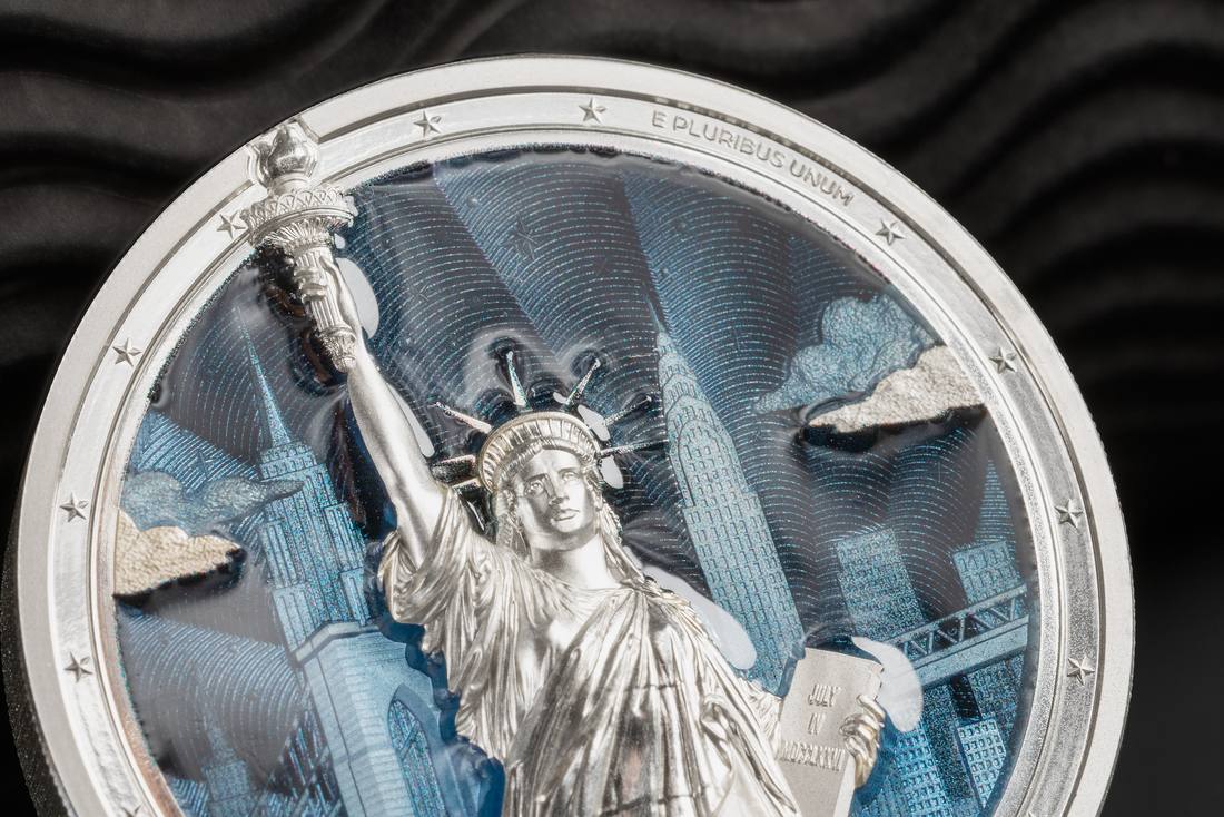Moneda de Plata 2 oz Estatua de la Libertad — Iconos Atemporales Islas Cook 2026