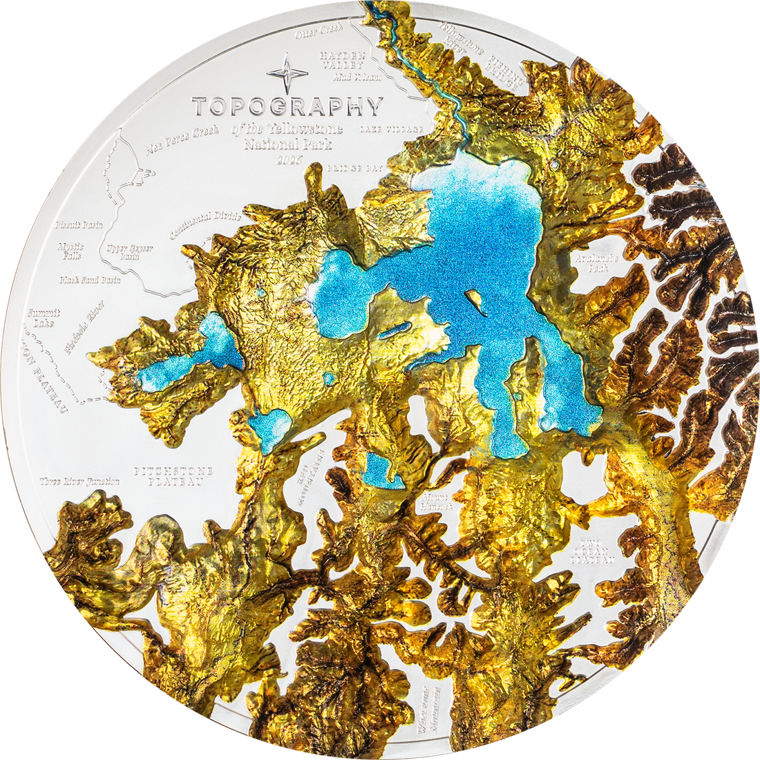 Moneda de Plata 1 kg Yellowstone — Topografía Edición Kilo Islas Cook 2026