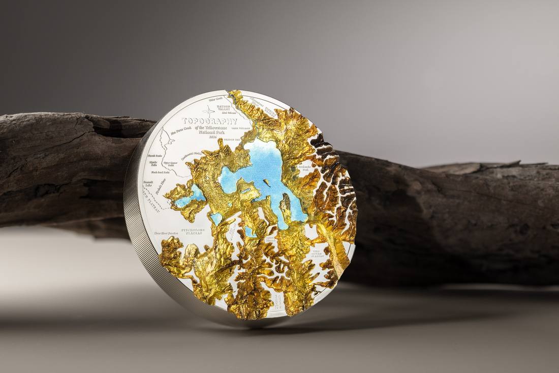 Moneda de Plata 1 kg Yellowstone — Topografía Edición Kilo Islas Cook 2026