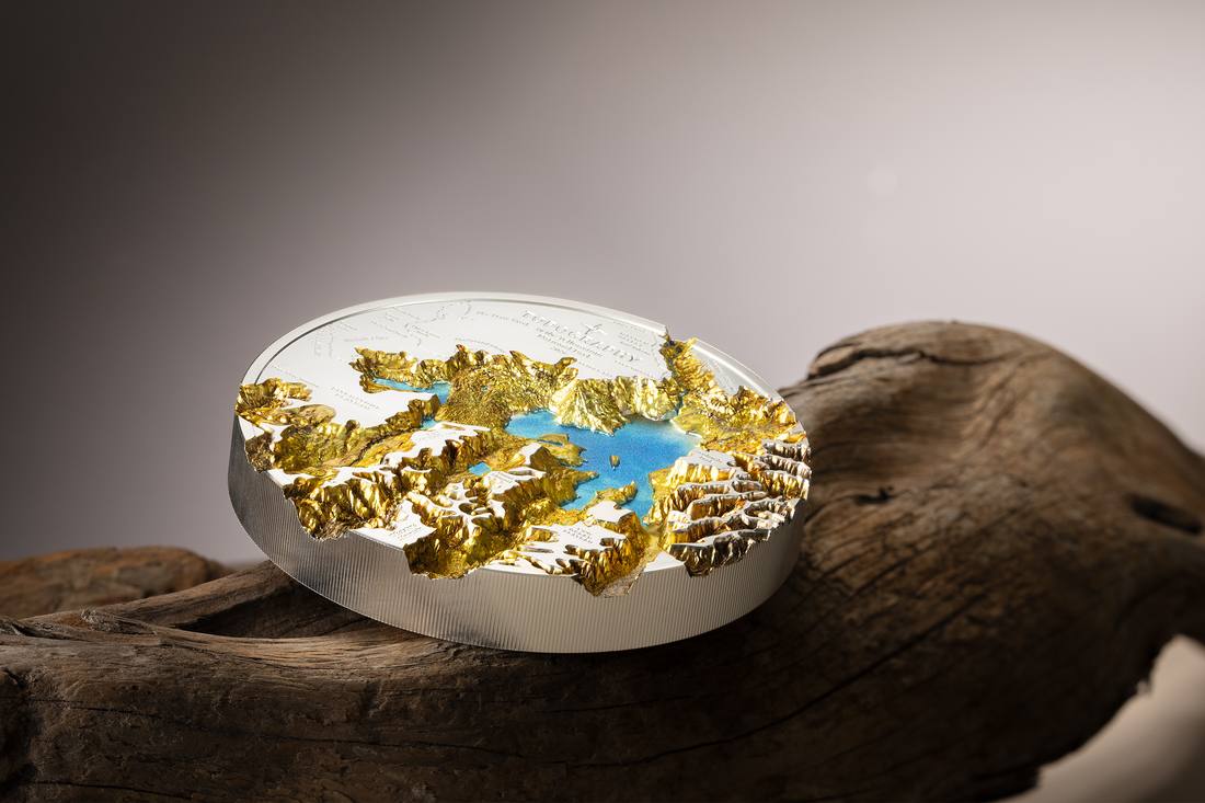 Moneda de Plata 1 kg Yellowstone — Topografía Edición Kilo Islas Cook 2026