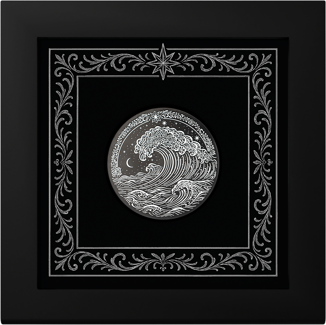 Moneda de Plata 1 oz La Ola – Negro Obsidiana Islas Cook 2026